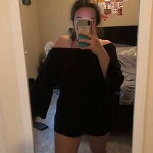 Bell Sleeve black romper